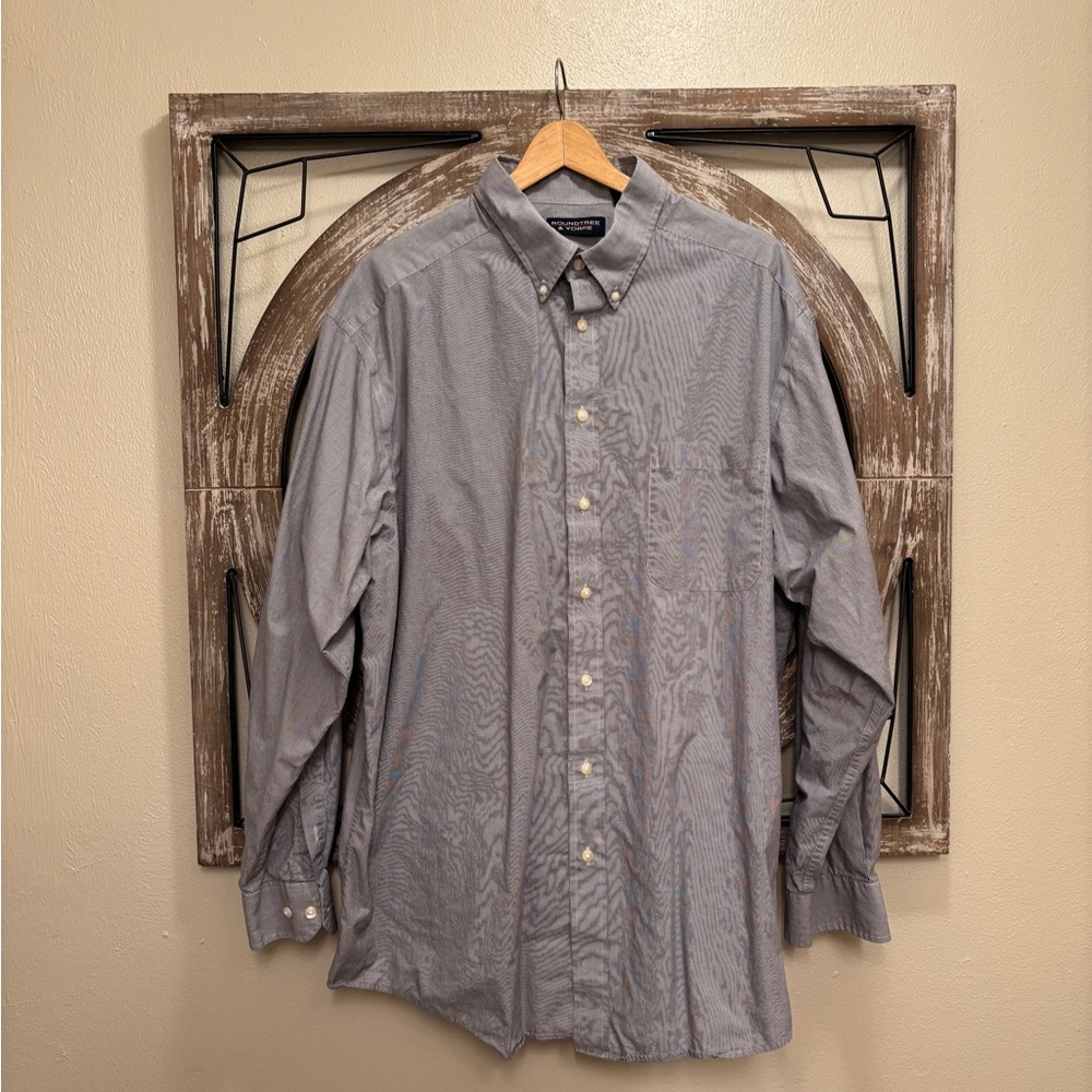 Roundtree & Yorke Gray Dress Shirt Classic Fit